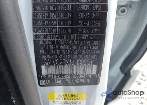 2018 Land Rover Range Rover Evoque Landmark Edition/Se Premium из США, поврежденный, VIN SALVC2RX1JH306631